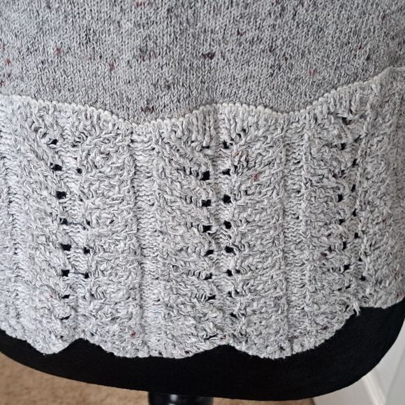 Crocheted & Knit Open Front Cardigan   Size SP - Picture 4 of 7